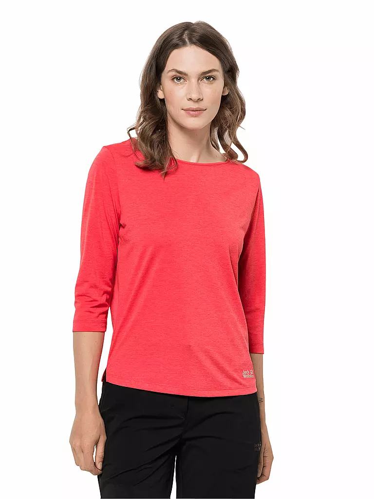 Funktionsshirt WOLFSKIN 3/4 JACK Damen rot Pack & Go