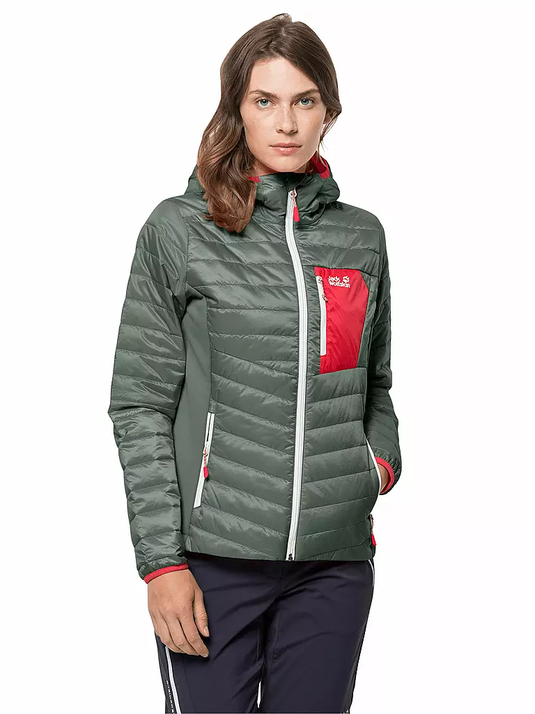 JACK WOLFSKIN | Damen Isolationsjacke Routeburn | olive