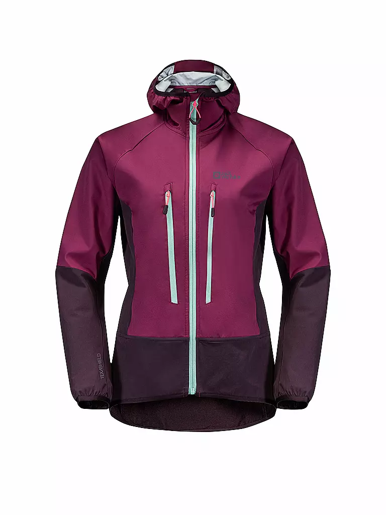 JACK WOLFSKIN | Damen Softshelljacke Alpspitze Hoodie | beere