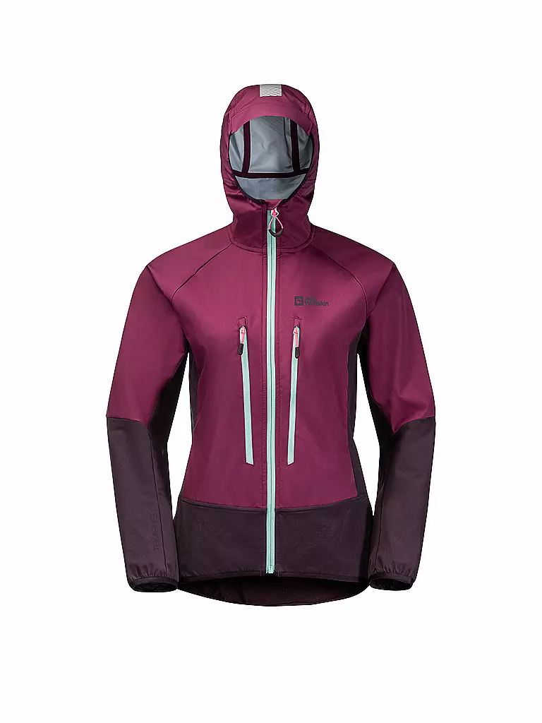 JACK WOLFSKIN | Damen Softshelljacke Alpspitze Hoodie | beere