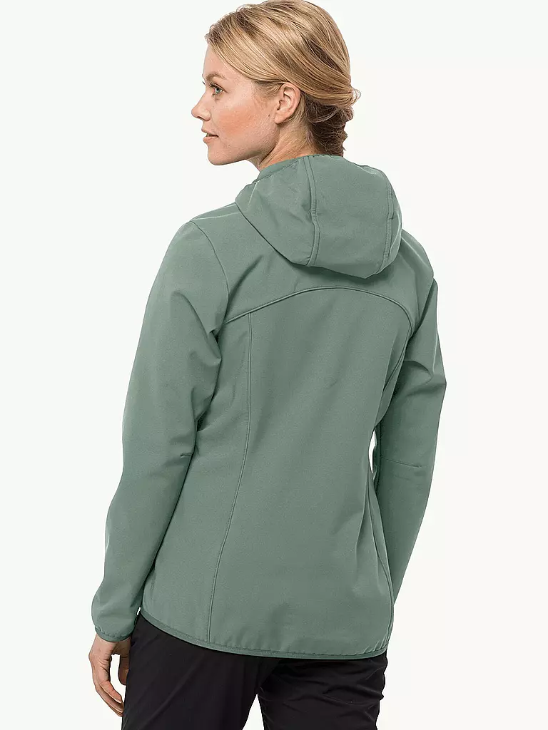 JACK WOLFSKIN | Damen Softshelljacke Bornberg Hoodie | olive