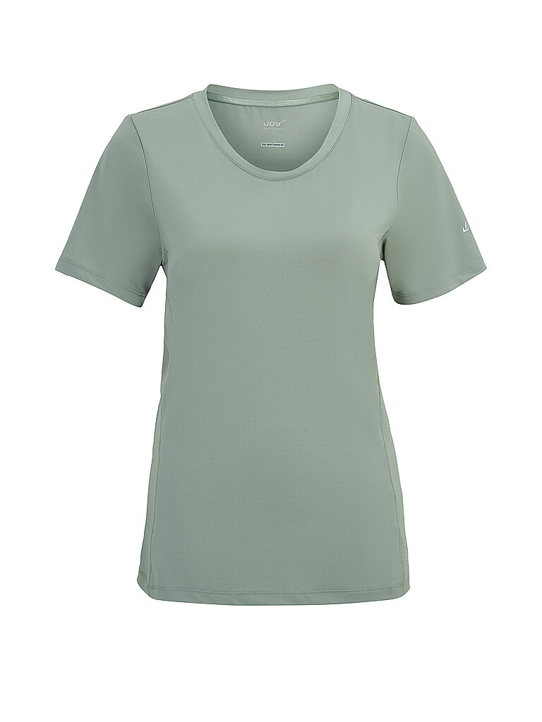 JOY sportswear T-Shirt V-Ausschnitt Polyester-Baumwolle Olive