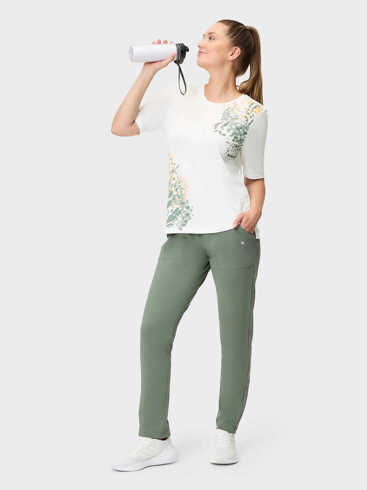 JOY SPORTSWEAR | Damen T-Shirt Madeleine Print | weiss