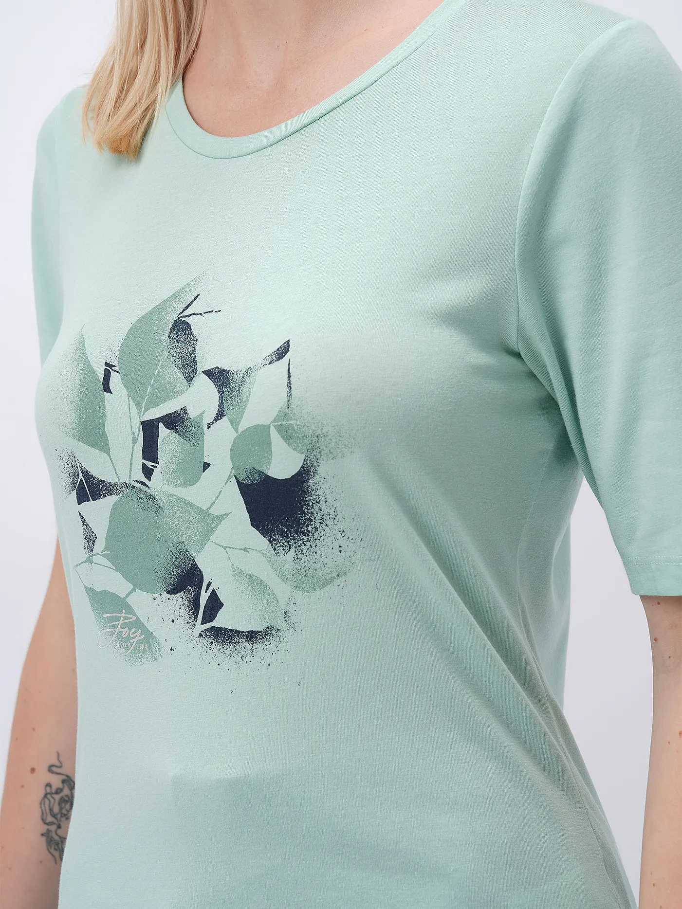 JOY SPORTSWEAR | Damen T-Shirt Melanie Flower Print | mint