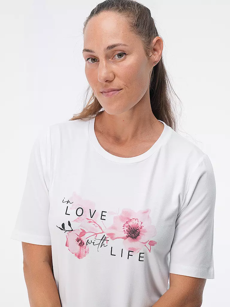 JOY | Damen T-Shirt Luzie in Love with Life | weiss