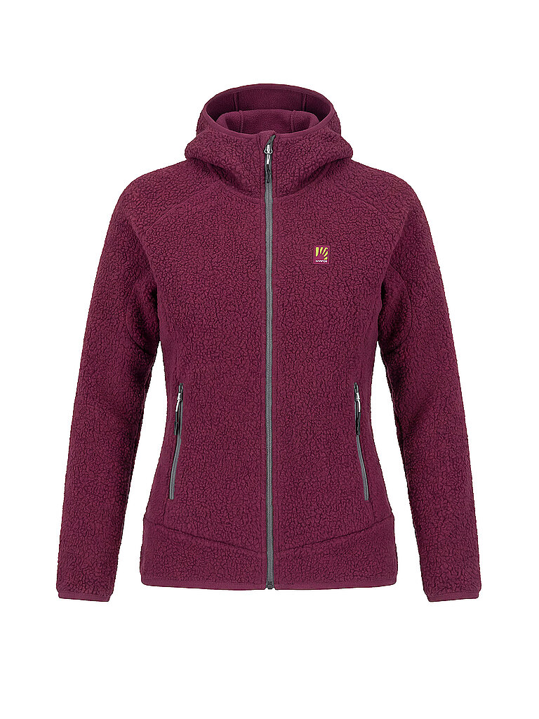 KARPOS Damen Fleecejacke Moiazza Retró Hoodie dunkelrot | S
