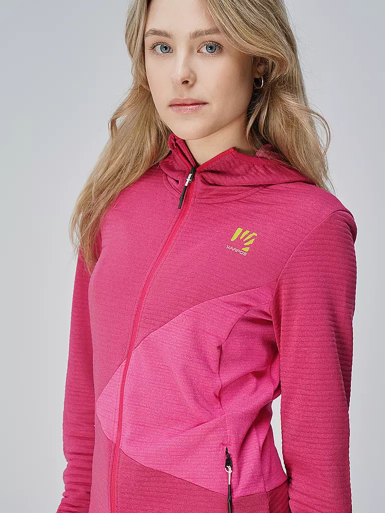 KARPOS | Damen Fleecejacke Nuvolau Hoodie | pink