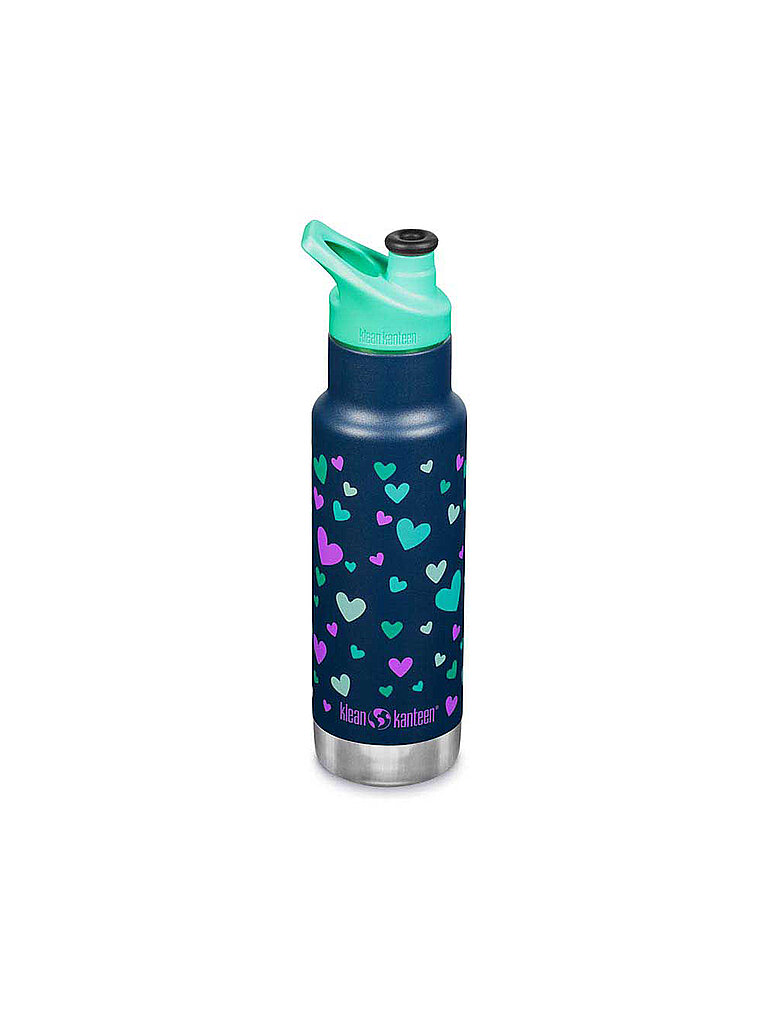 KLEAN KANTEEN Kinder Trinkflasche Classic Slim 12 oz (355 ml) mit Sport Cap blau