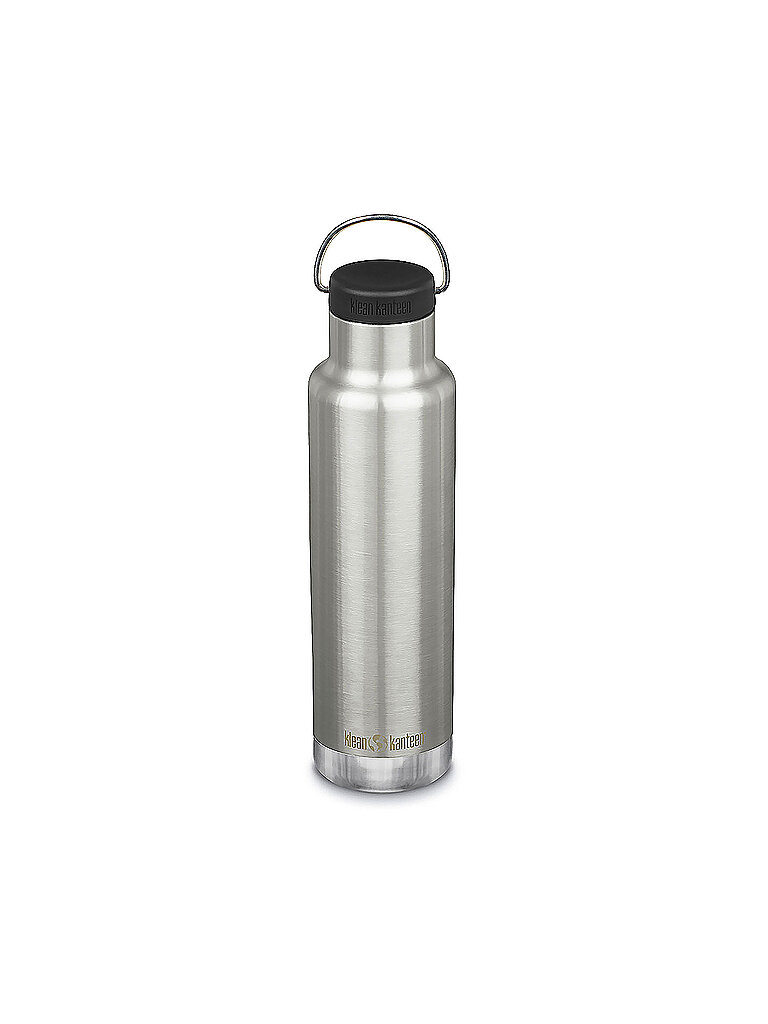 KLEAN KANTEEN Edelstahl Isolierflasche Classic 592ml Loop Cap silber