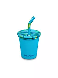KLEAN KANTEEN | Edelstahl Trinkbecher Kid Cup 296ml mit Deckel und Trinkhalm | blau