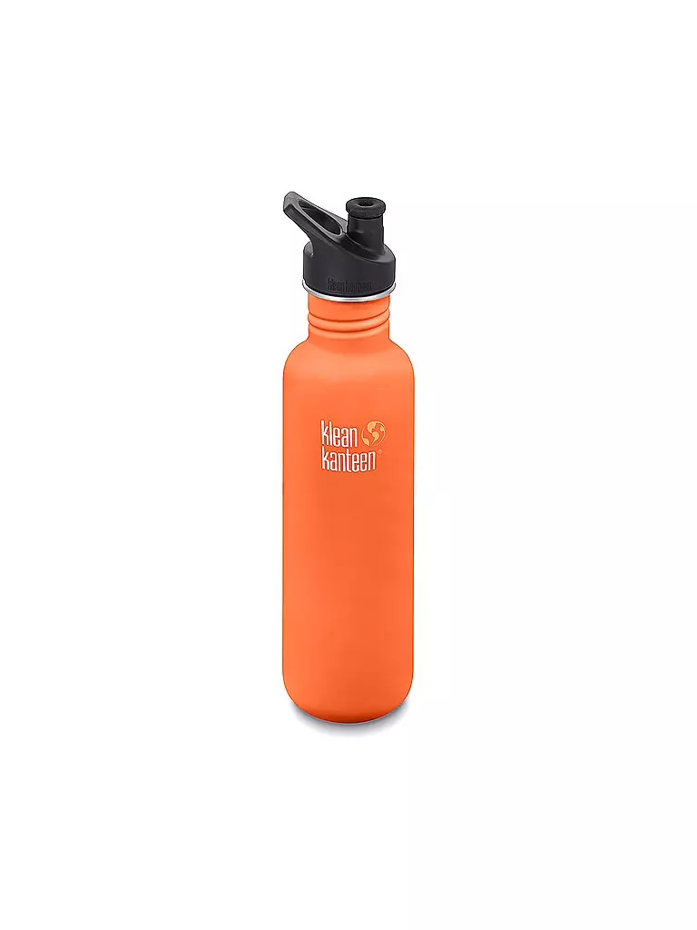 KLEAN KANTEEN | Trinkflasche Classic einwandig 27 oz (800 ml) mit Sport Cap | orange