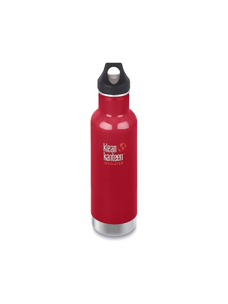 KLEAN KANTEEN | Trinkflasche Classic vakuumisoliert 20 oz (592 ml) mit Loop Cap | rot