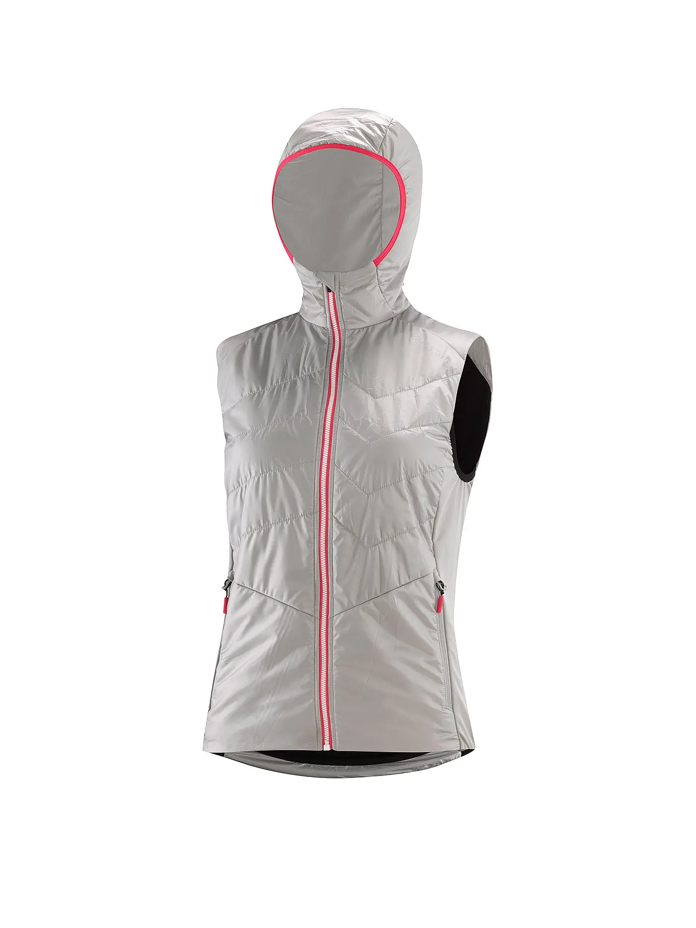 LÖFFLER | Damen Langlaufweste Hooded PL60 | grau