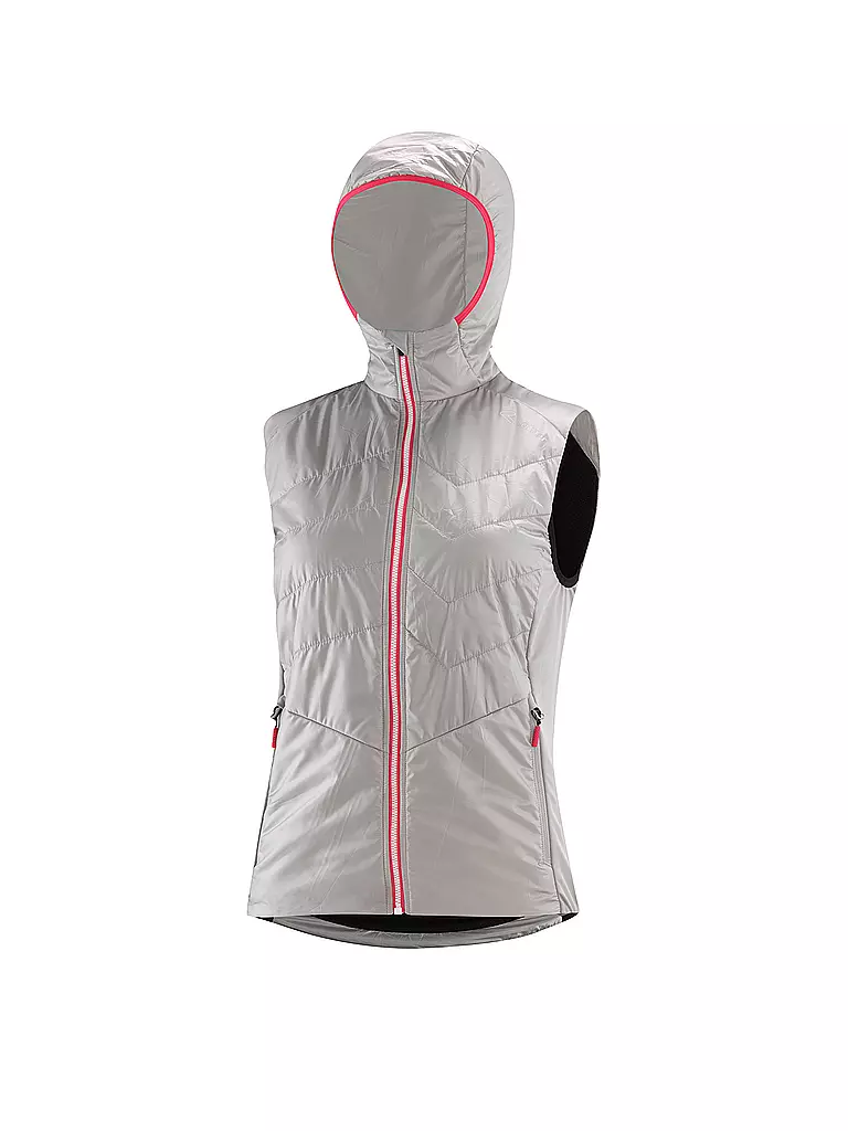 LÖFFLER | Damen Langlaufweste Hooded PL60 | grau