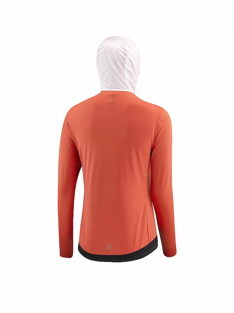 LÖFFLER | Damen Laufjacke Hybrid Light Hooded | orange