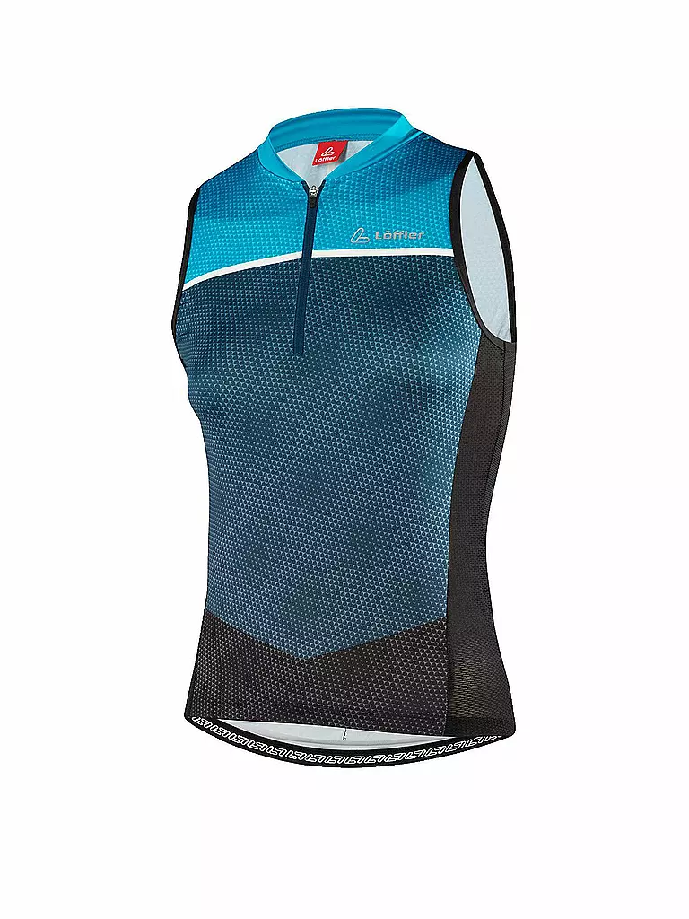 LÖFFLER | Damen Radtrikot Ärmellos HZ | blau