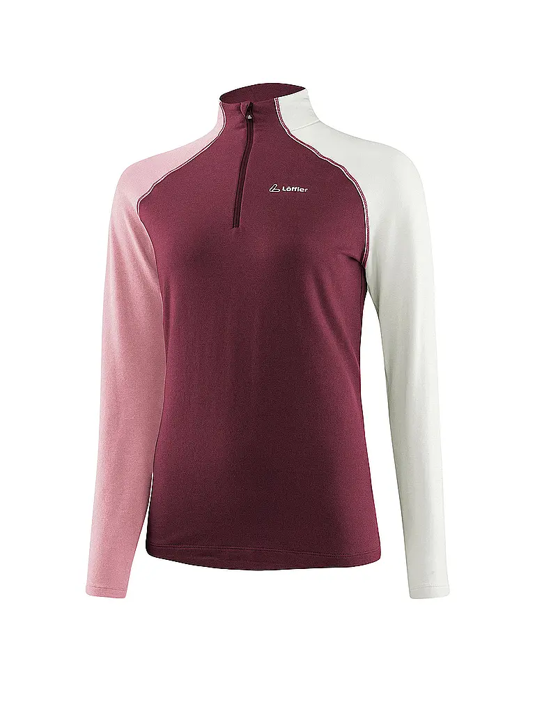 LÖFFLER | Damen Unterzieh Zipshirt TRANSTEX® Coblo | Dunkelrot