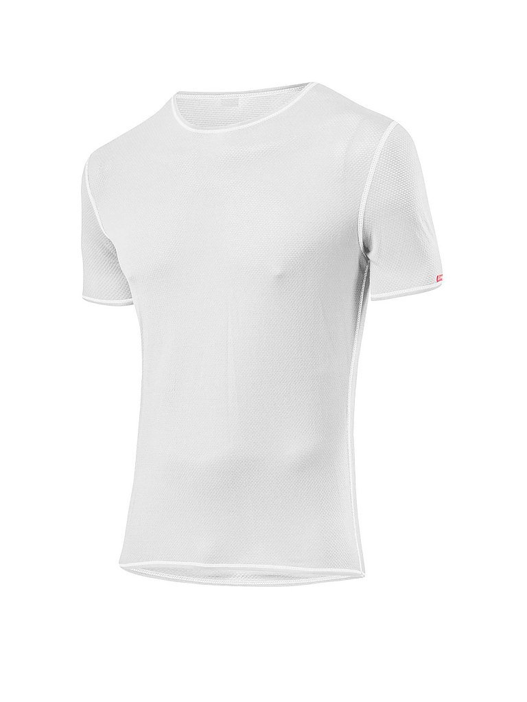 Löffler Sportshirt Rundhals Slim Fit Polypropylen Weiß