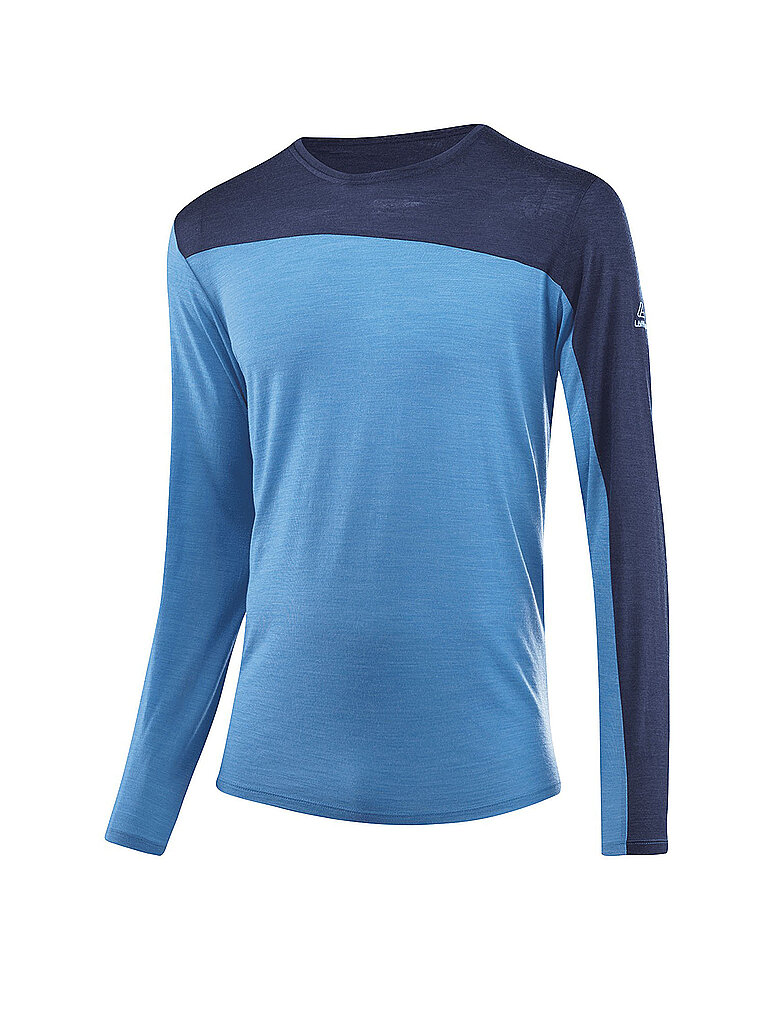 LÖFFLER Herren Laufshirt Blockshirt Merino-TENCEL(TM) LS blau | 56 product