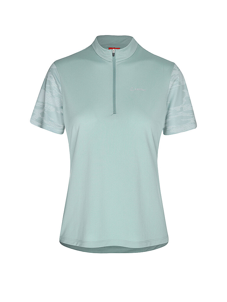 Löffler Radtrikot Stehkragen Kurzarm Polyester Gruen