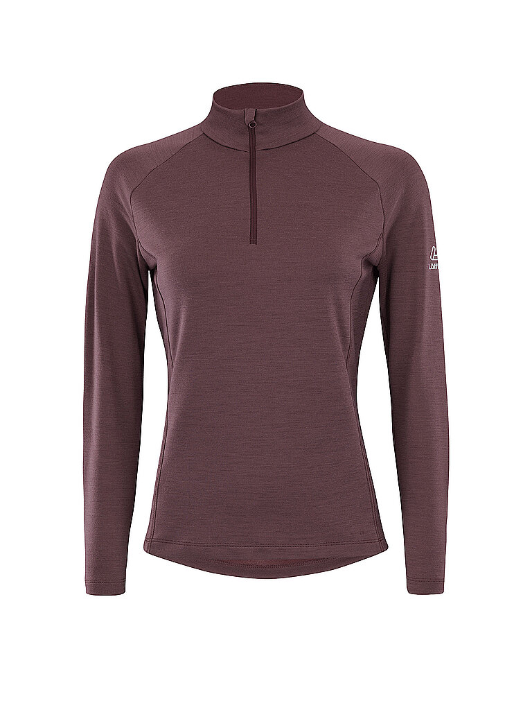 LÖFFLER Damen Unterzieh Zipshirt Transtex Merino dunkelrot | 34