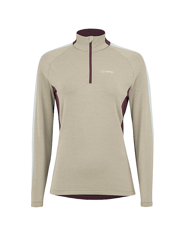 LÖFFLER Damen Unterzieh Zipshirt Racing Transtex beige | 34