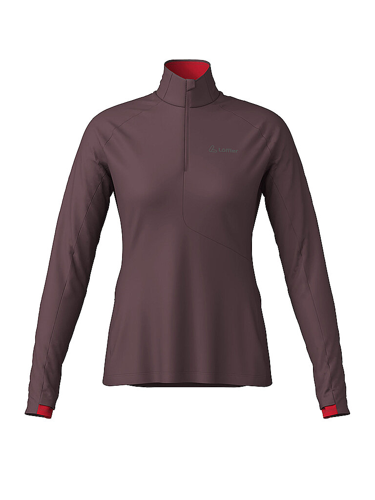LÖFFLER Damen Unterzieh Zipshirt Motion dunkelrot | 36
