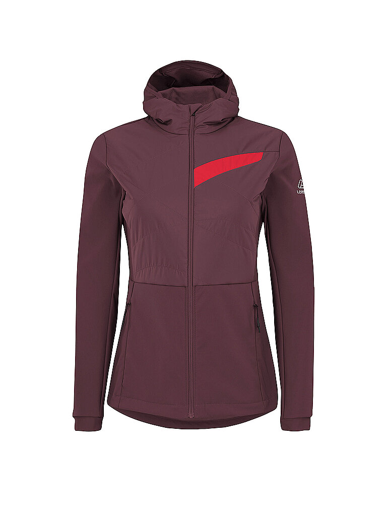 LÖFFLER Damen Langlaufjacke Gina PL6 Hybrid Hooded dunkelrot | 36