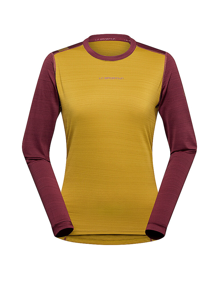 la sportiva Sportshirt Baselayer Reflektierend Stretch Senf