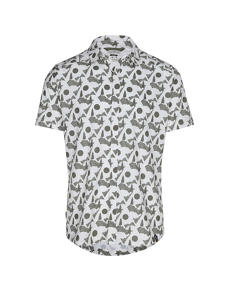 la sportiva Kletterhemd Kentkragen Kurzarm Recyceltes Polyester-Elasthan Olive