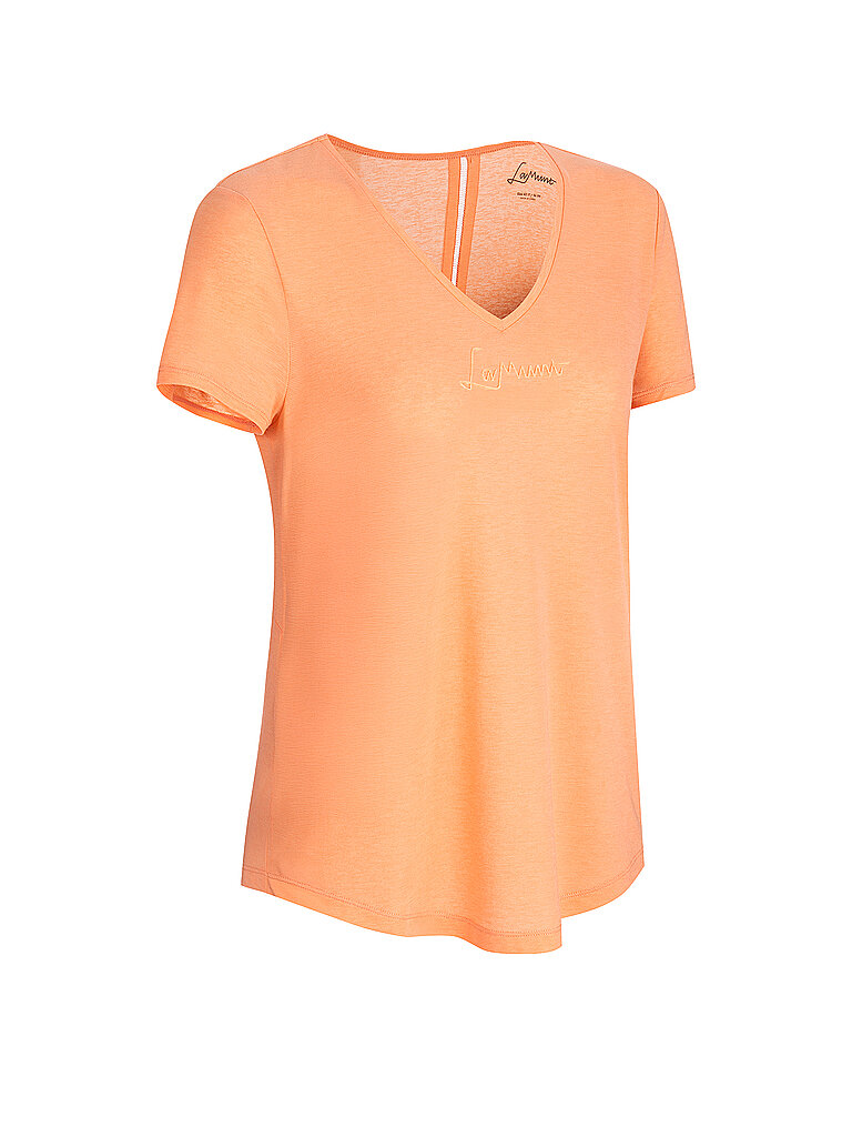 LAMUNT Funktionsshirt V-Ausschnitt Stripe Jersey Orange