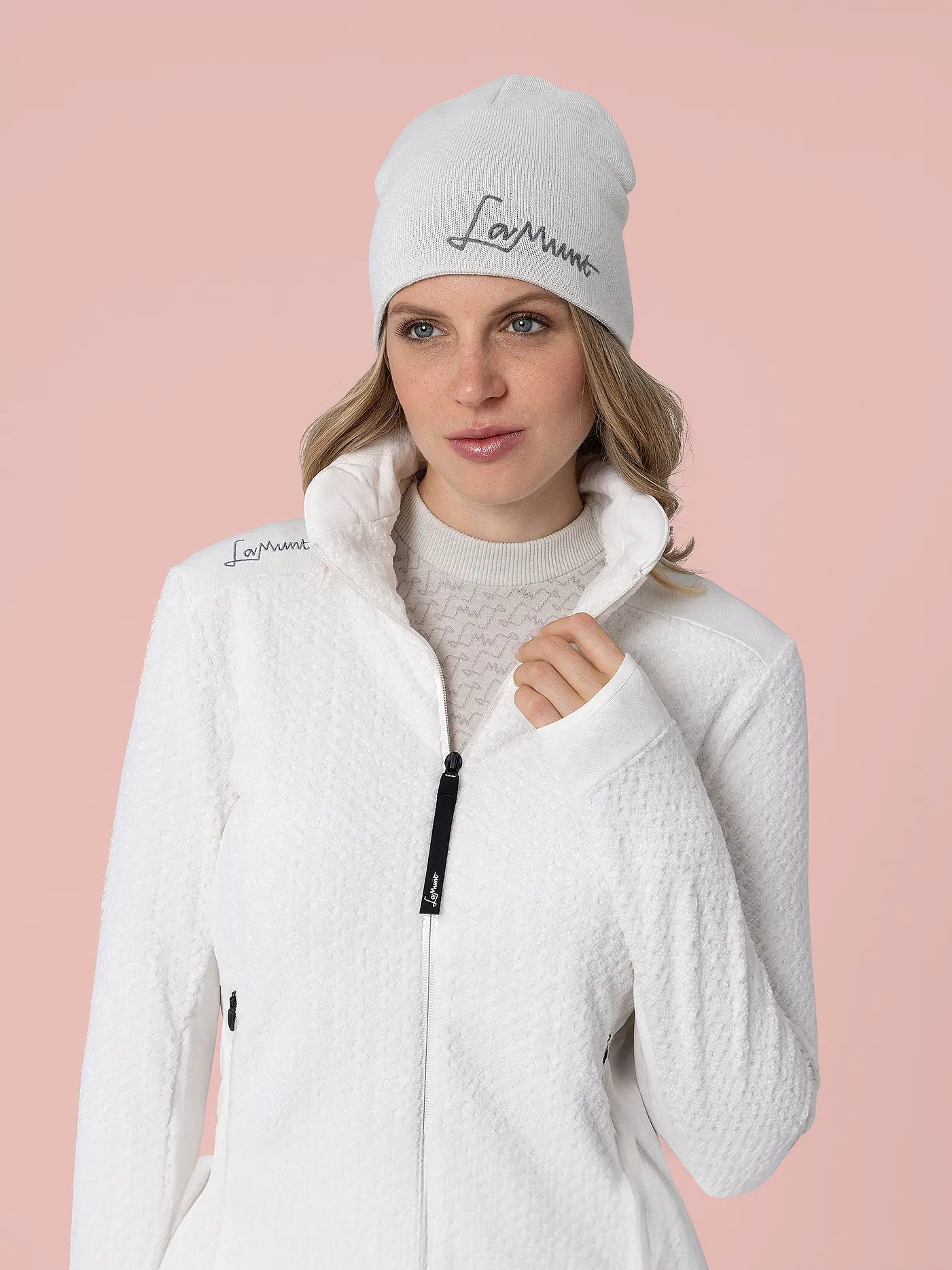 LAMUNT | Damen Funktions Zipshirt Jenny Warm Fleece | beige
