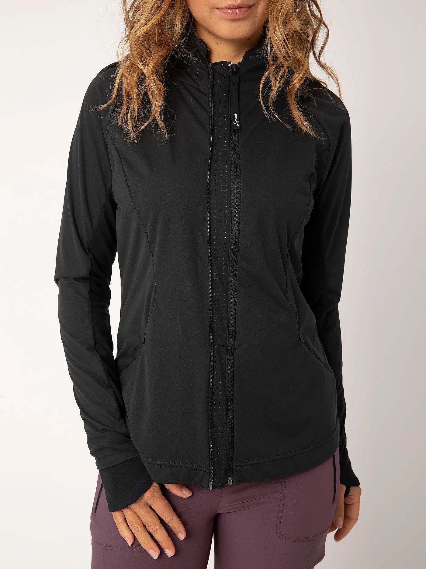 LAMUNT | Damen Windjacke Eliana Hybrid Hoodie | schwarz