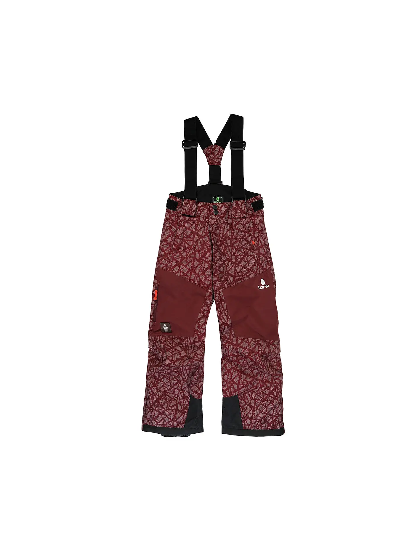LARIX |  Kinder Skihose Junior  | dunkelrot