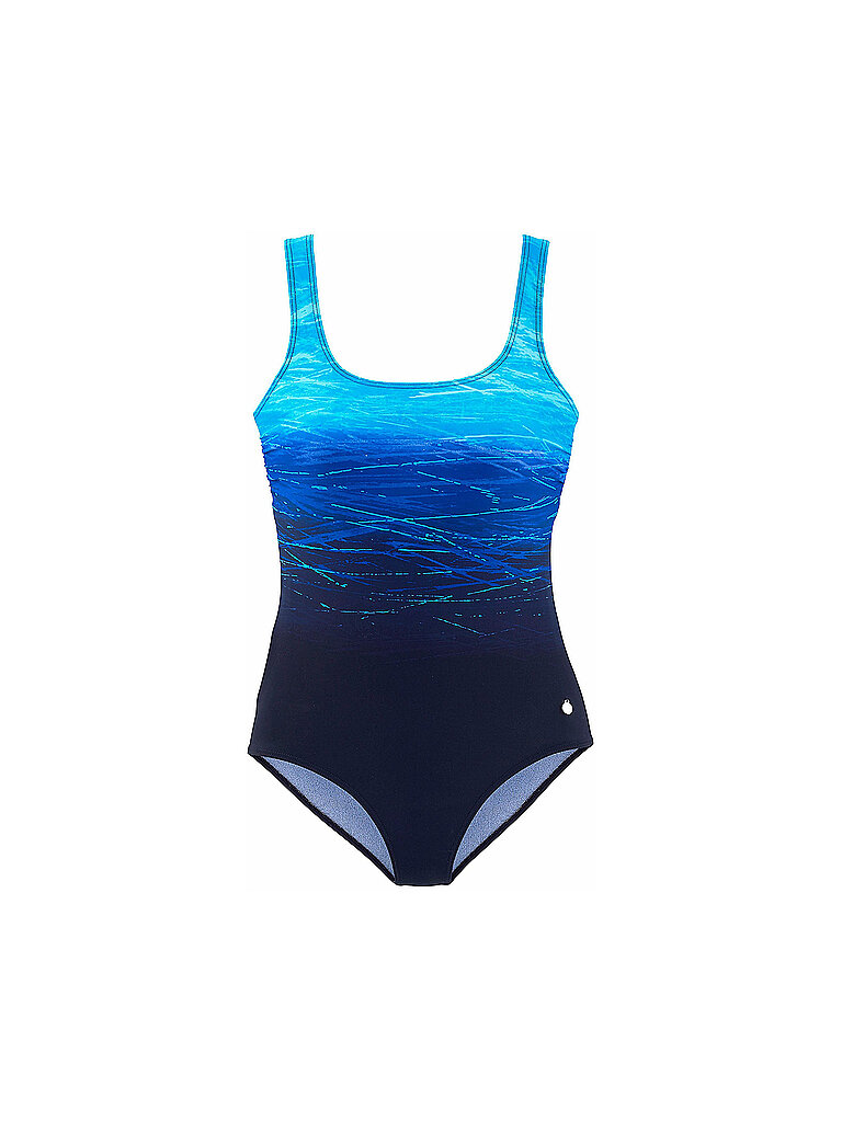 Lascana Damen Badeanzug mit Batikprint und Shaping-Effekt