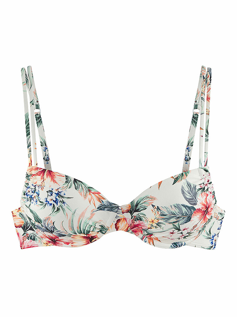 Lascana Bikinioberteil Floral Print Polyamid Creme