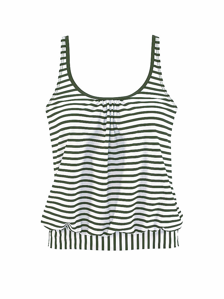 Lascana Sport Tankinioberteil Streifenmuster Gruen