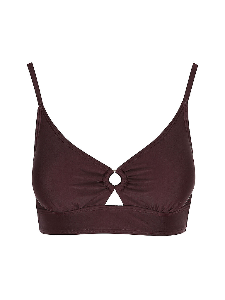 Lascana Bikini Oberteil Bralette Hakenverschluss Dunkelrot
