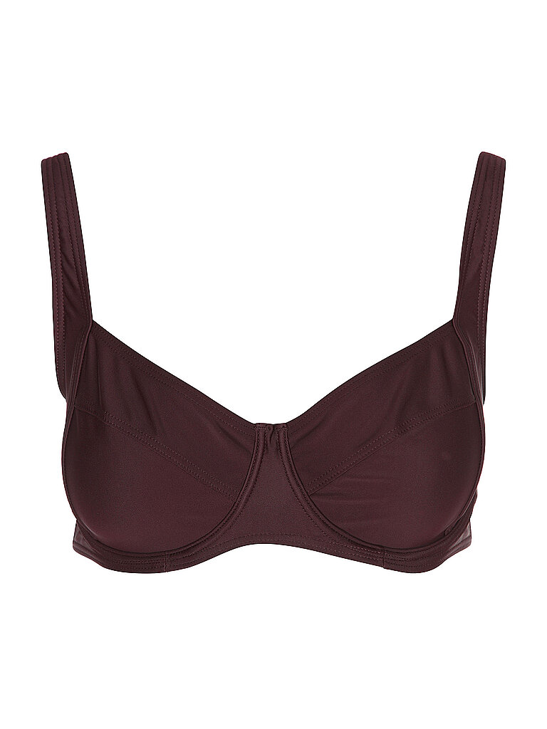 Lascana Bikini Oberteil Bügel Verstellbare Träger Dunkelrot