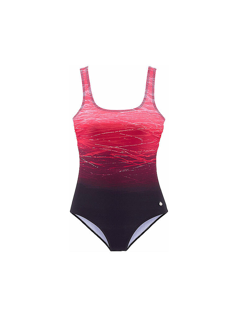 LASCANA | Damen Badeanzug mit Batikprint und Shaping-Effekt | rot