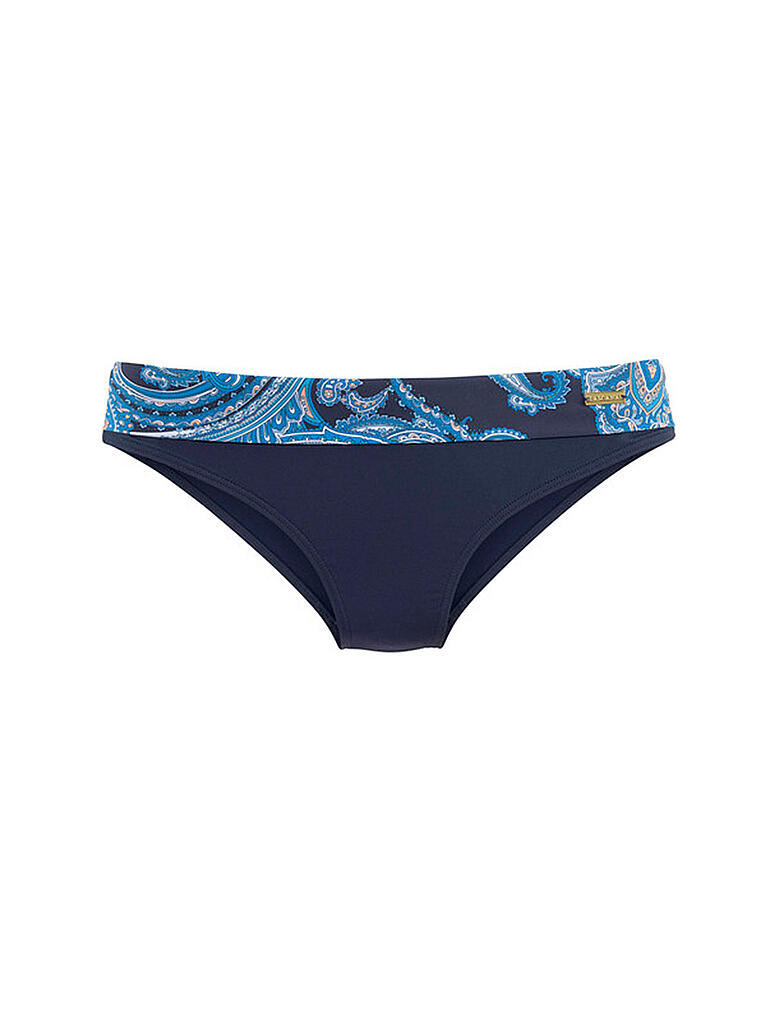 LASCANA | Damen Bikinihose mit Umschlagbund Paisley | blau