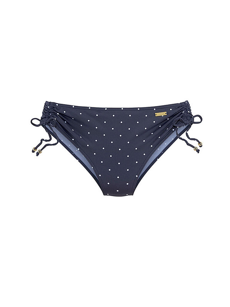 LASCANA | Damen Bikinihose Sparkle Raffung | blau