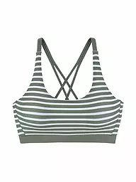 LASCANA | Damen Bikini Oberteil Bustier | olive