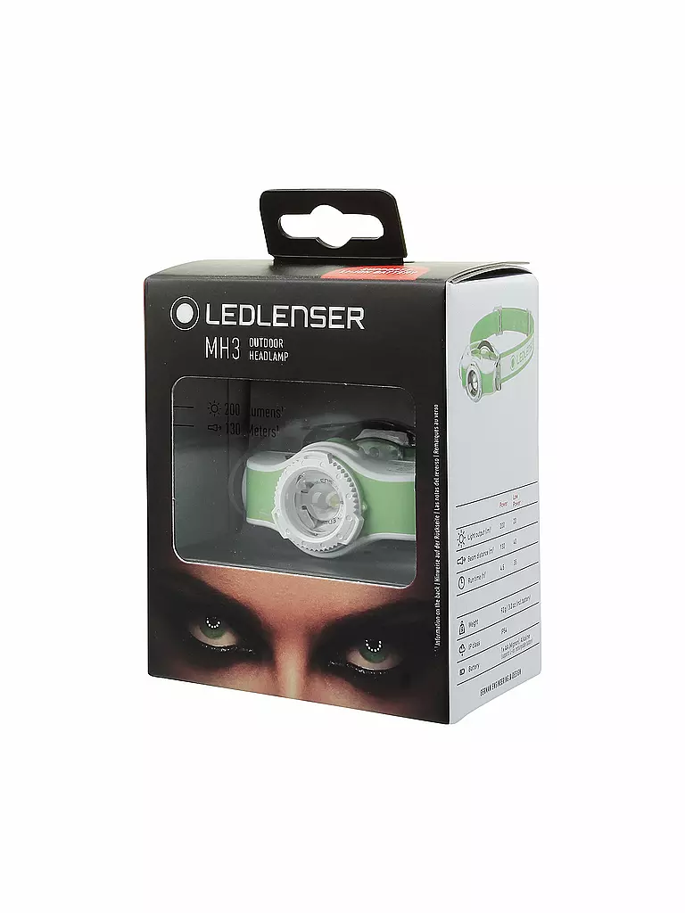 LED LENSER | Stirnlampe MH3 | grün