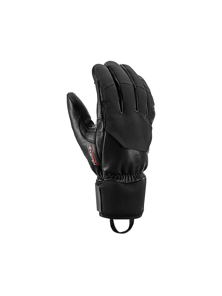 Leki Skihandschuhe Hevon 3D Softshell-Ziegenleder-Neopren Schwarz