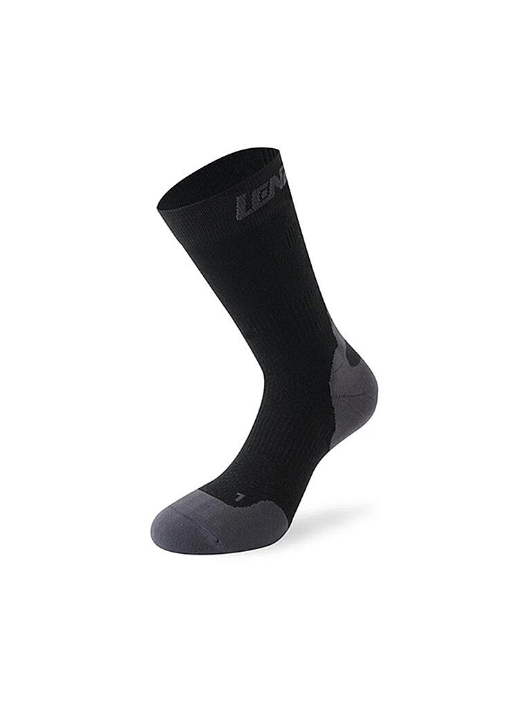 LENZ | Herren Wandersocken Compression socks 7.0 Mid Merino | schwarz