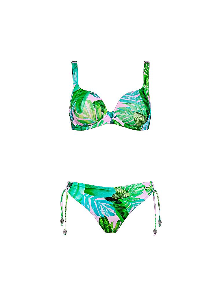LIDEA | Damen Bikini Tropical D | grün