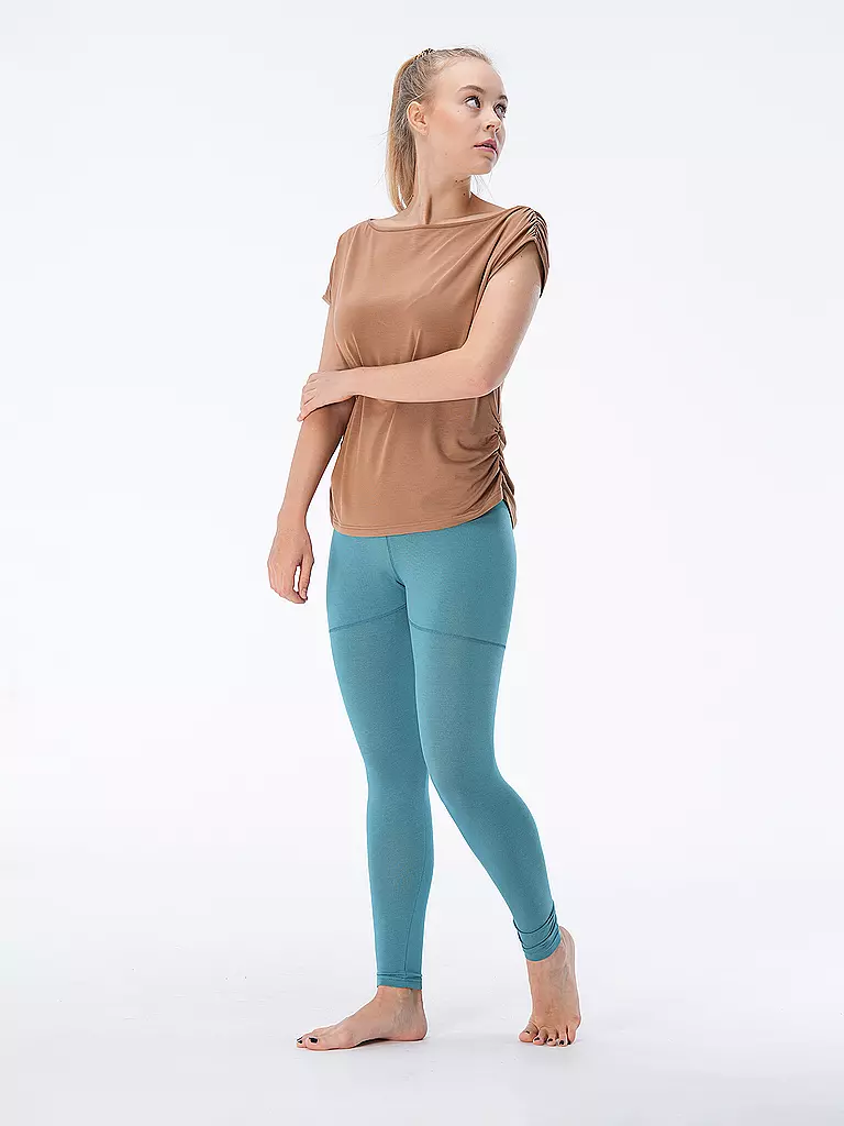 LOUNGE CHERIE | Damen Yogatop Emma | braun