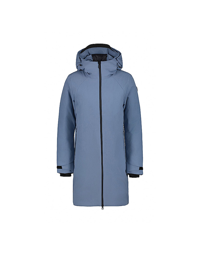 LUHTA Daunenimitat Parka Gerader Schnitt Blau