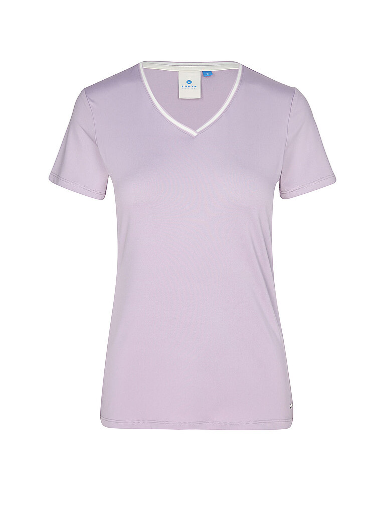 LUHTA Sportshirt V-Ausschnitt 4-Wege-Stretchmaterial Rosa